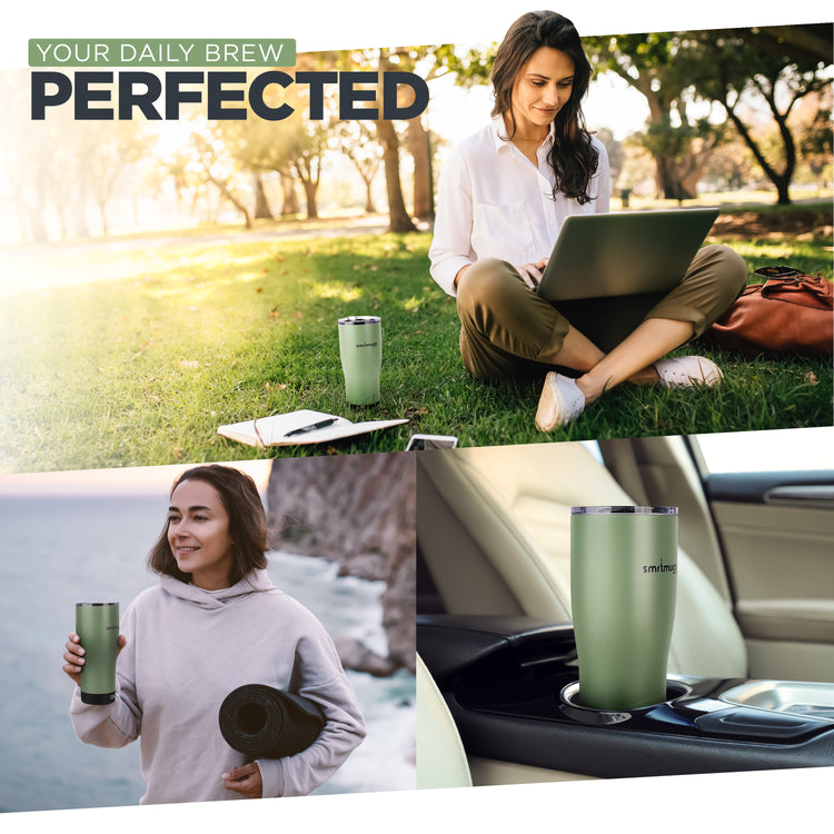 SmrtMugg X Sage Green | Smart Self-Heating Coffee Mug
