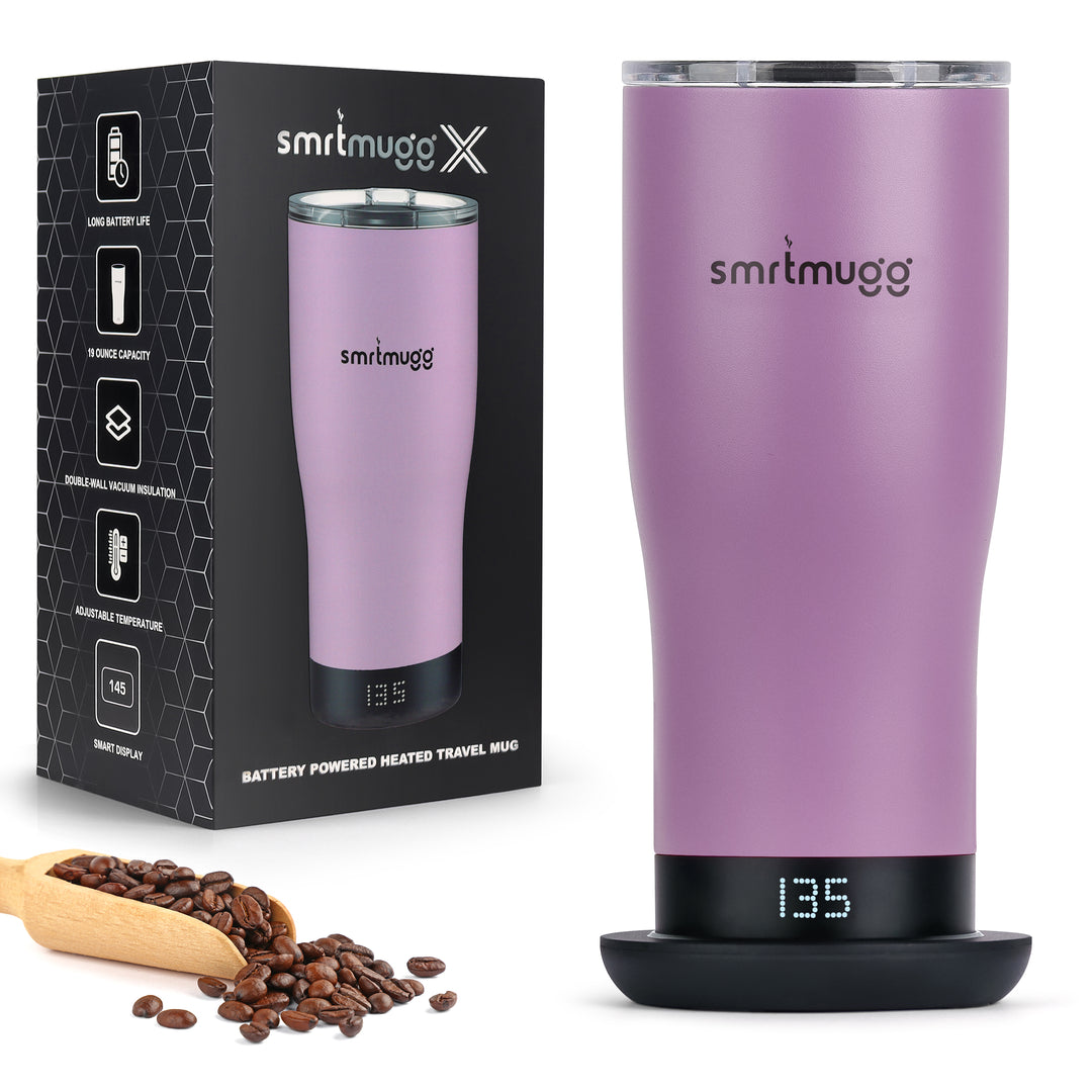 SmrtMugg X Lilac | Smart Heated Mug with LCD Display