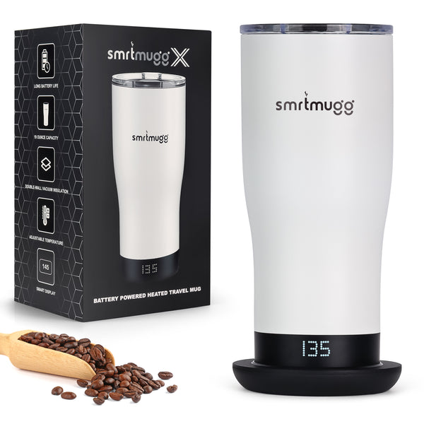 SmrtMugg X White | Smart Heated Mug for Coffee Lovers