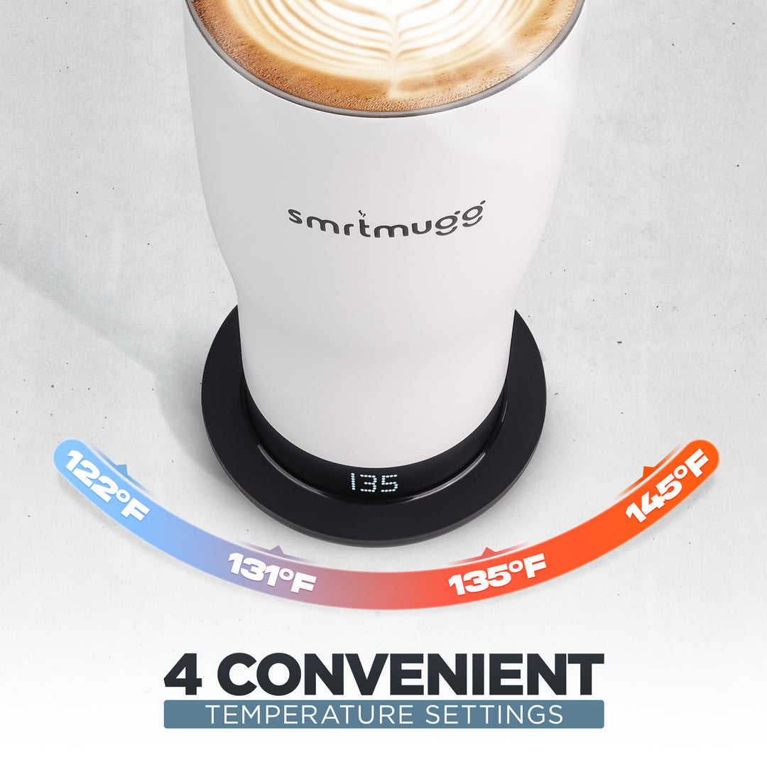 SmrtMugg X White | Smart Heated Mug for Coffee Lovers