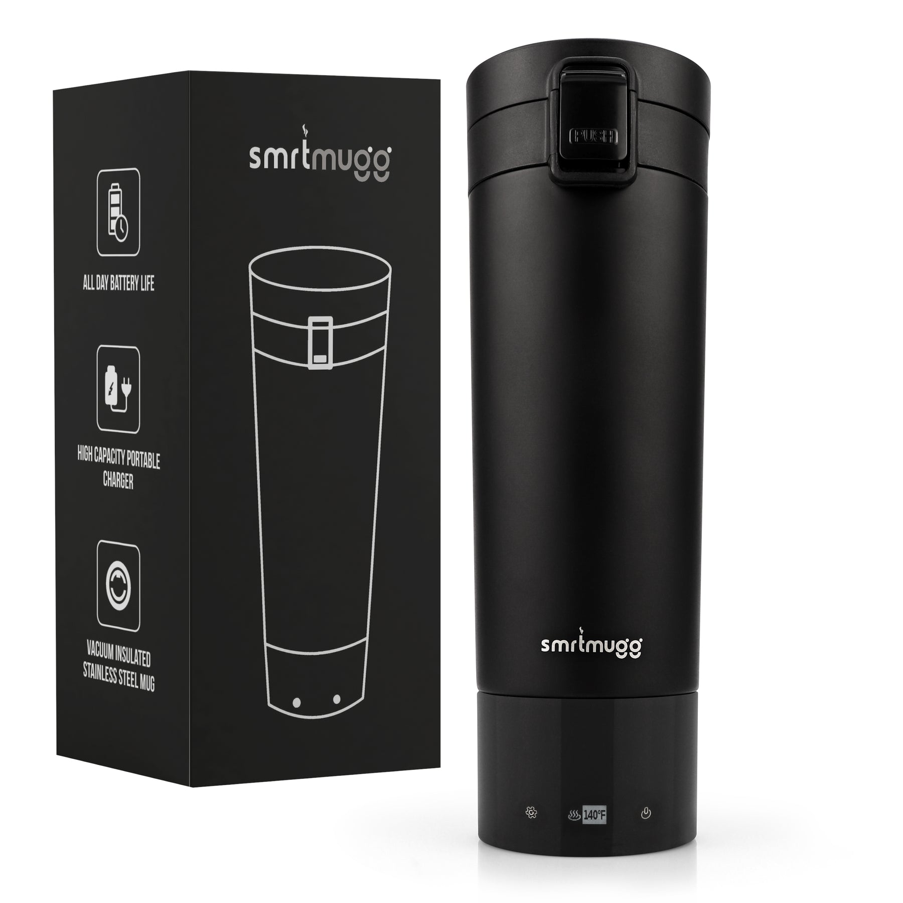 SMRTMUGG GO Heated Coffee Mug, Travel Mug, 13.5 OZ. Smart Mug, Battery  Powered Heated Coffee Mug, Gr…See more SMRTMUGG GO Heated Coffee Mug,  Travel